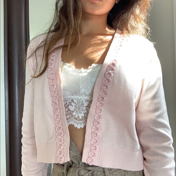 karl lagerfield / pink cardigan - Picture 1 of 9